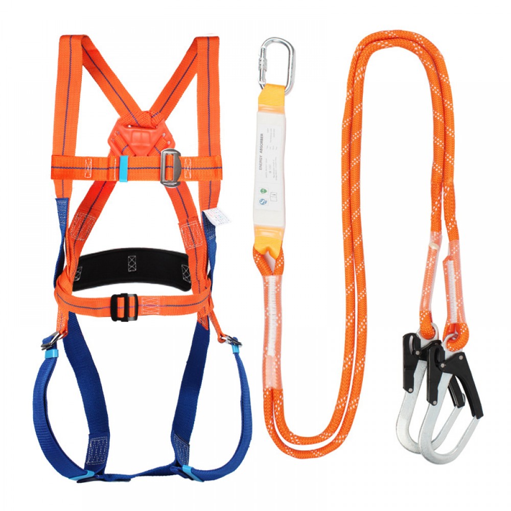 Five-point aerial work safety belt, full body fall protection, safety rope, electrician insurance, outdoor construction, fall prevention