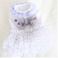 Petstyle Spring and Summer New Color Ball Bow Polka Dot Dress Dress Dog Clothes Cat Skirt