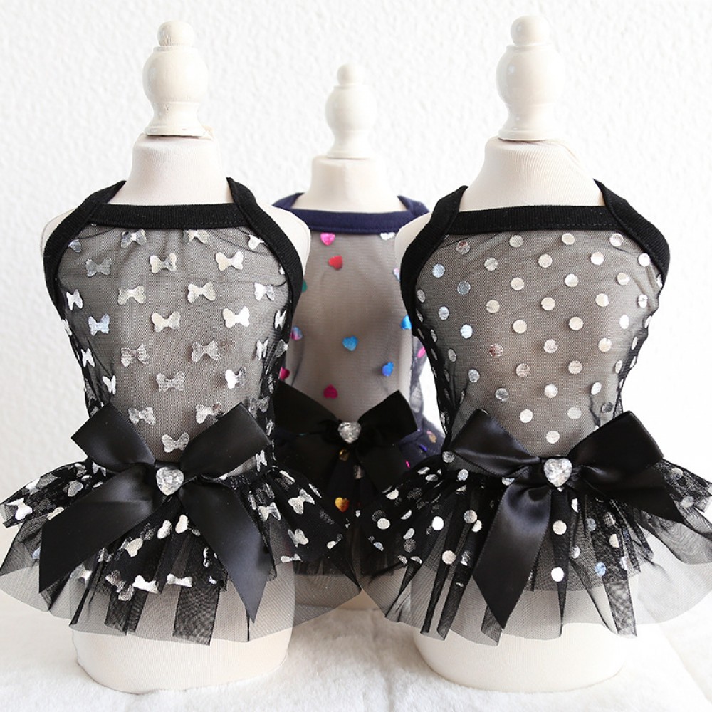 Petstyle spring and summer new perspective mesh gauze skirt sexy dress dog clothes cat skirt