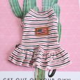 Petstyle British style striped bottoming skirt pet clothes four seasons clothing cat pajamas classic