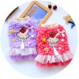 Petstyle autumn and winter new thickened sweetheart cake velvet cotton skirt Teddy pet clothes dog clothing