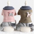 Petstyle autumn and winter new style with scarf horizontal M word four-legged clothes pet clothes dog clothing