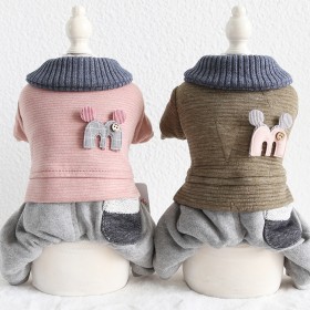 Petstyle autumn and winter new style with scarf horizontal M word four-legged clothes pet clothes dog clothing