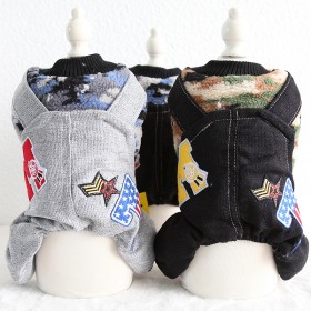 Limited bright autumn and winter new camouflage badge four-legged clothes pet clothes dog clothing