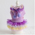 Petstyle autumn and winter new fur ball rainbow skirt pet clothes dog clothing