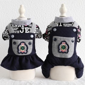 Petstyle Autumn and Winter New Letter Love College Couples Pet Clothes Dog Clothing