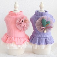 Petstyle autumn and winter new sweet candy pit skirt pet clothes dog clothing