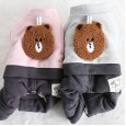 Petstyle autumn and winter new big bear head four-legged clothes pet clothes dog clothing