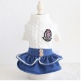 Petstyle autumn and winter new denim college skirt pet clothes dog clothing