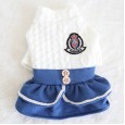 Petstyle autumn and winter new denim college skirt pet clothes dog clothing