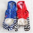 Petstyle autumn and winter new POW striped four-legged clothes pet clothes dog clothing
