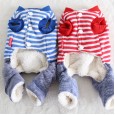 Limited bright Petstyle autumn and winter new striped anchor four-legged clothes pet clothes dog clothing