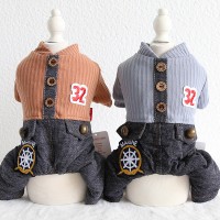 Petstyle autumn and winter new 32 wooden buckle four-legged clothes pet clothes dog clothing