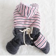 Petstyle autumn and winter new color stripe denim four-legged clothes pet clothes dog clothing
