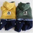 Petstyle autumn and winter new A letter fake two-piece four-legged clothes pet clothes dog clothing