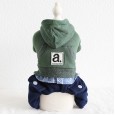 Petstyle autumn and winter new A letter fake two-piece four-legged clothes pet clothes dog clothing