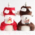 Petstyle autumn and winter new Christmas elk hooded four-legged clothes pet clothes dog clothing