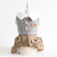 Petstyle autumn and winter new waffle fake two-piece four-legged clothes pet clothes dog clothing