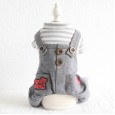 Petstyle autumn and winter new striped ROCK big denim four-legged clothes pet clothes dog clothing
