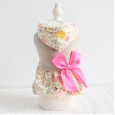 Petstyle autumn and winter new flower bow hooded skirt pet clothes dog clothing
