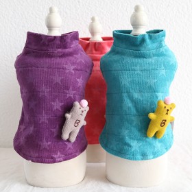 Petstyle autumn and winter new star dark grain vest couple clothes pet clothes dog clothing