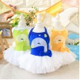 Spring and summer new collection swan camisole swan embroidery skirt dog clothes pet dress temperament cat cat