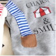 Petstyle autumn and winter striped fake strap printed sweater dog clothes pet clothing turned strap