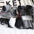 Petstyle autumn and winter gold buckle snow point gauze skirt dog clothes pet clothing English princess dress