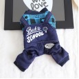 Petstyle Winter Model X Plaid College Strap Four-Piece Pet Clothes Dog Clothing Cowboy Strap