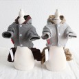 Petstyle autumn and winter D letter four-legged clothes pet clothes dog clothing one-piece cotton 4 foot clothes
