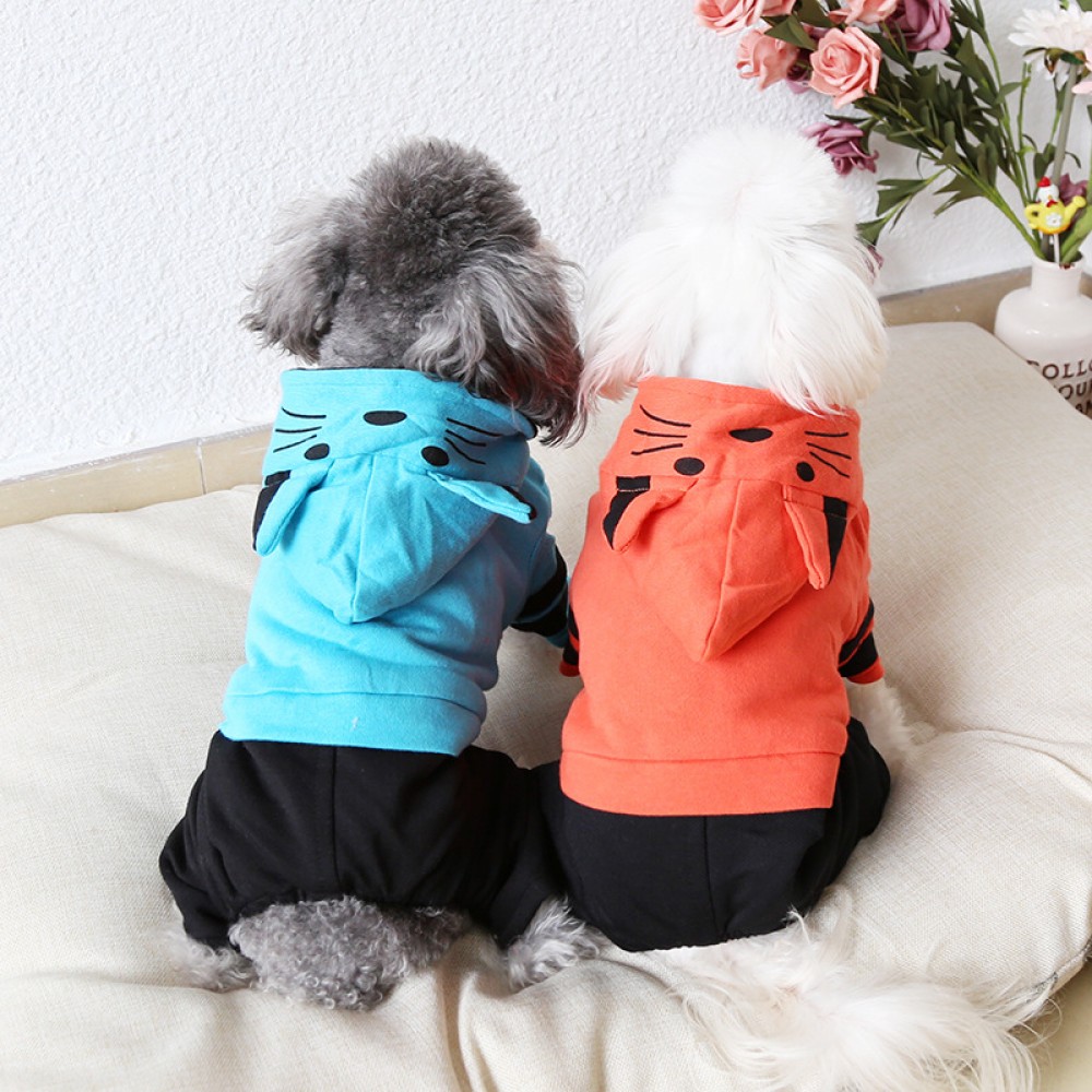 Petstyle autumn and winter beard cat four-legged clothes pet clothes dog clothing jumpsuit body dog