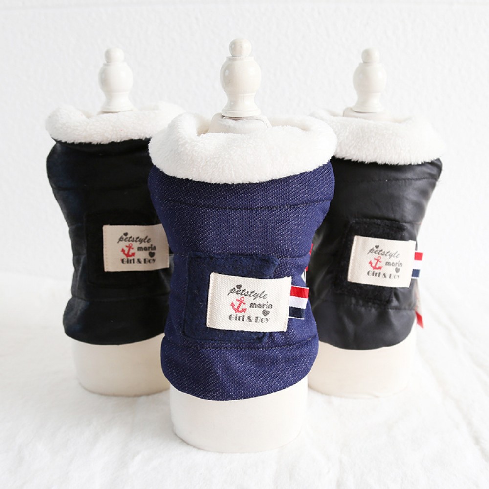 Petstyle autumn and winter navy style patch vest pet clothes dog clothing coat windbreaker