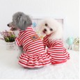 Petstyle autumn and winter new striped home service home service pet clothes dog clothes couple clothes