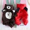 Autumn and winter 4-legged bear devil four-legged clothes pet clothes dog clothing jumpsuit