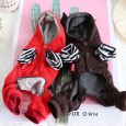 Autumn and winter 4-legged bear devil four-legged clothes pet clothes dog clothing jumpsuit
