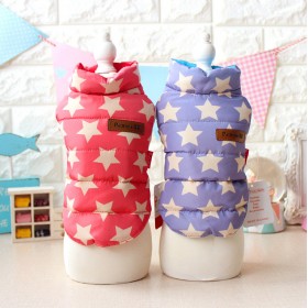 Petstyle autumn and winter cotton coat star cotton vest pet dog autumn and winter warm bib