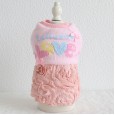 Autumn and winter clothes LOVE large flower cotton coat thick warm pet clothes dog clothing