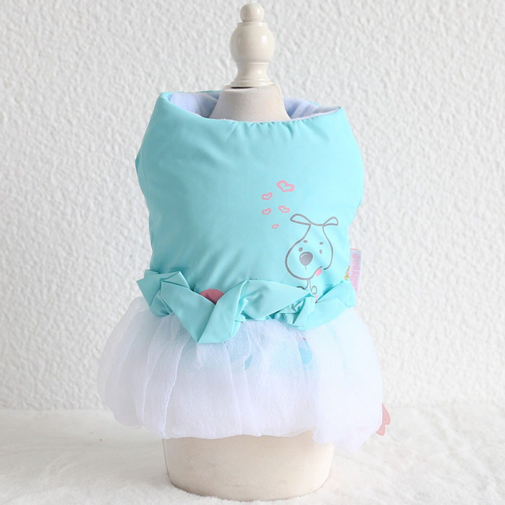 Autumn and winter clothes dog cold-proof cotton skirt thick warm pet clothes dog clothing