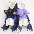 Petstyle autumn and winter new color matching pocket denim four-legged clothes pet clothes dog clothing