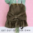 Petstyle autumn and winter new clothes retro skirt pet skirt corduroy bib