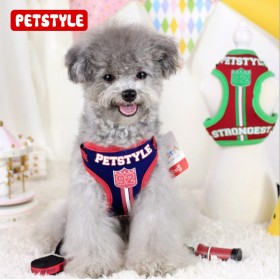 Petstyle Striped Sports Chest Strap Dog Protective Leash Cord Vest