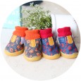 Petstyle new denim print thread shoes tendon sole wear-resistant shoes pet shoes dog shoes