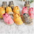 petstyle new soft bottom beef tendon bottom pet shoes teddy pomeranian dog leather shoes autumn and winter