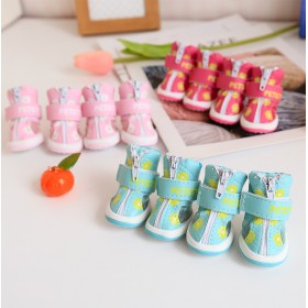 Petstyle spring and autumn fresh flowers breathable shoes non-slip wear-resistant shoes pet shoes dog shoes
