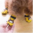 Puppy shoes can't fall off Teddy shoes, a set of 4 small dog feet, waterproof soft bottom pet shoes, rain shoes, summer