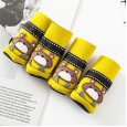 Puppy shoes can't fall off Teddy shoes, a set of 4 small dog feet, waterproof soft bottom pet shoes, rain shoes, summer