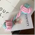 Dog toy Teddy Teddy Bear Fadou Kouki Molar bite-resistant two-color braided knot interactive training
