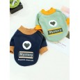 Dog clothes Teddy Bear Xiong Bomei pet clothing puppies spring and summer bottoming shirt mystery round neck shirt