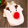 Christmas dog clothes pet cat costume Bomei Teddy white woolen coat autumn and winter coat big nose elk
