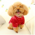 Pet dog cat clothes burgundy English alphabet cotton coat thick section warm jacket teddy bear bear dog clothing